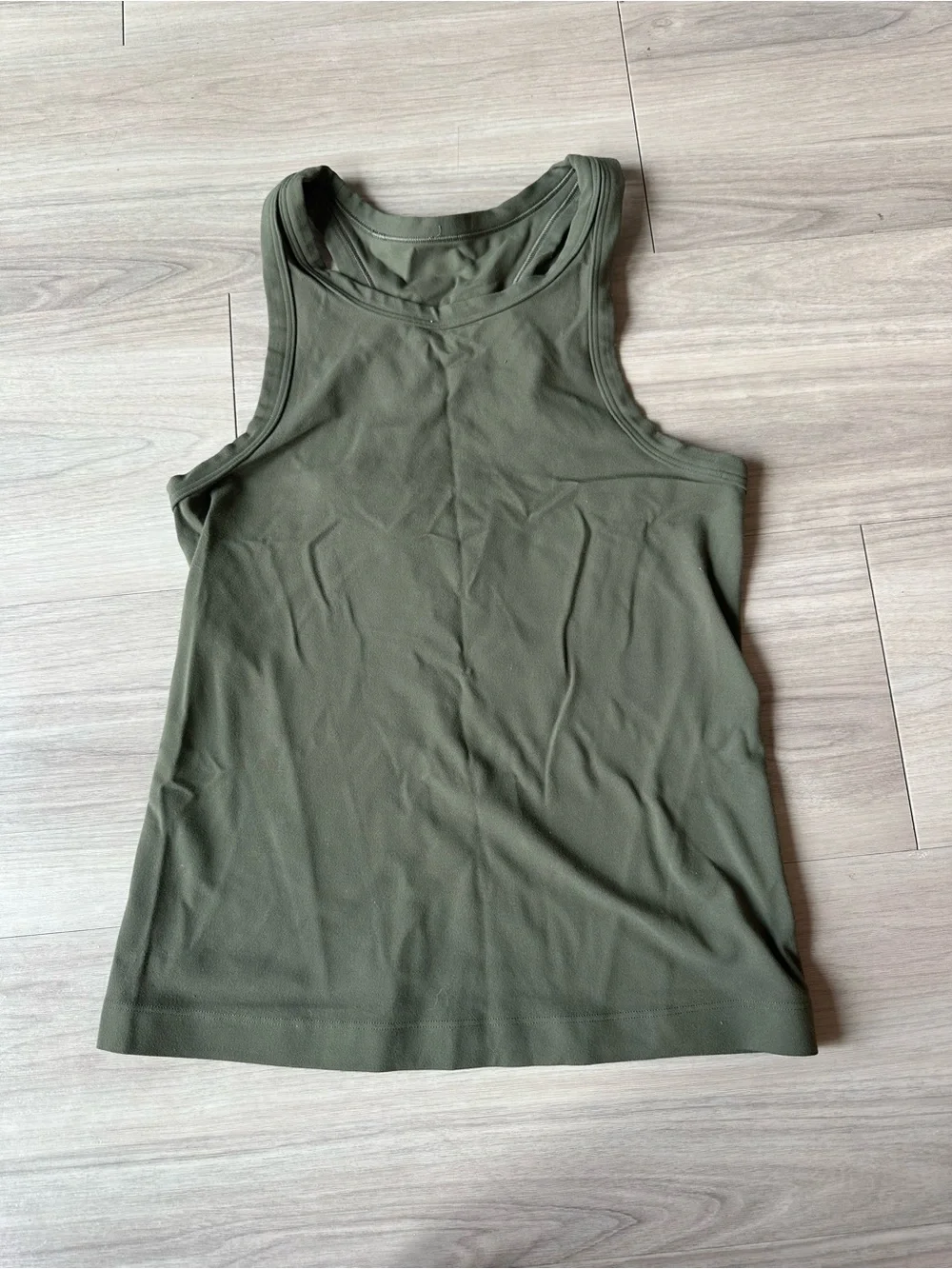 Lululemon Align Waist Length Racer Back Tank Top Size 4 in Dark Forest